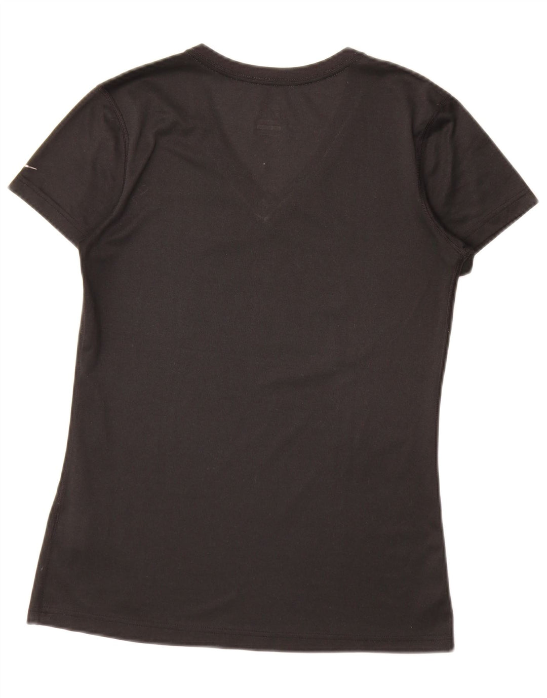 T-shirt grafica Nike Dri Fit da donna, taglia UK 10, piccola, nera, in poliestere