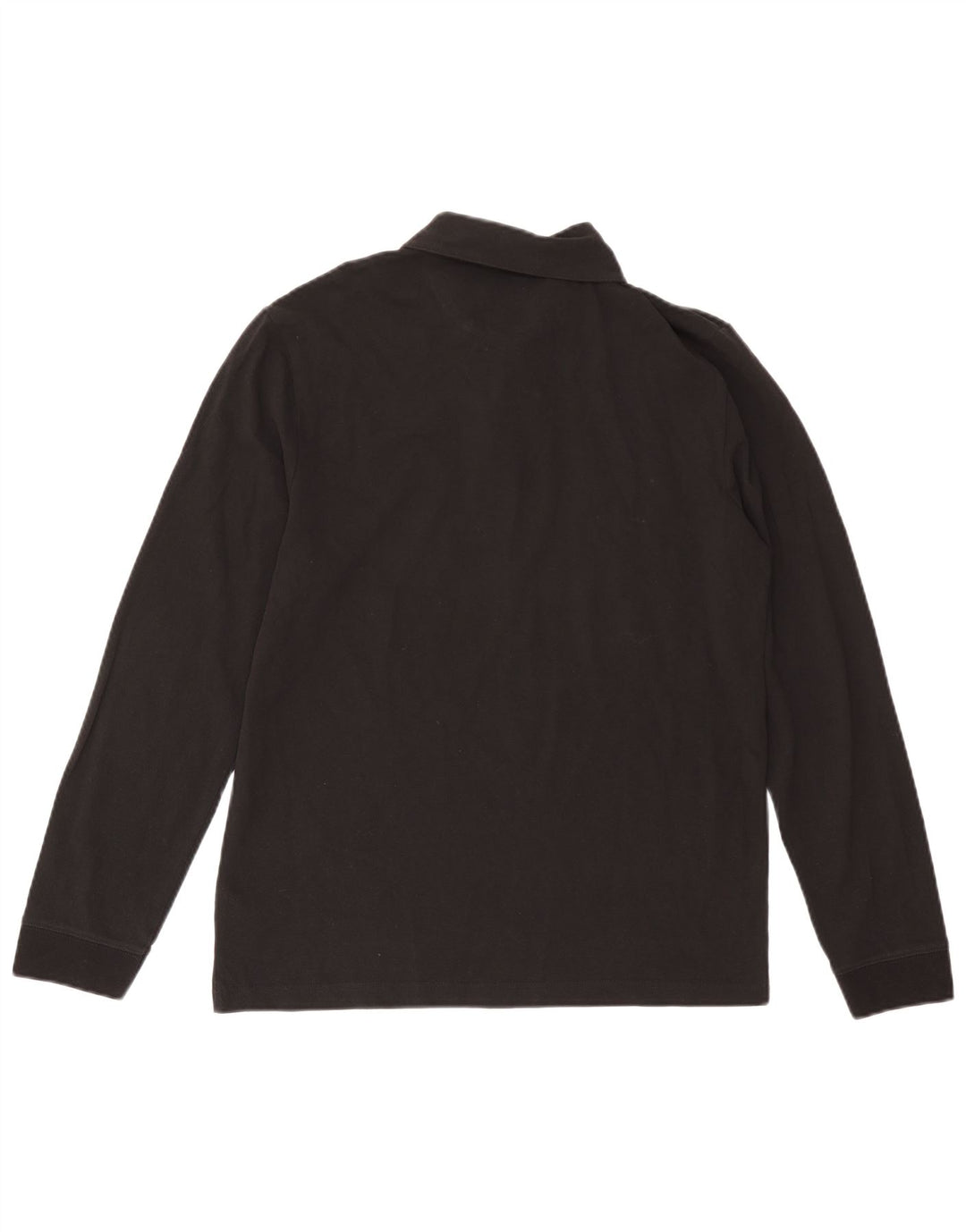 Polo da uomo a maniche lunghe Farah grande in cotone nero