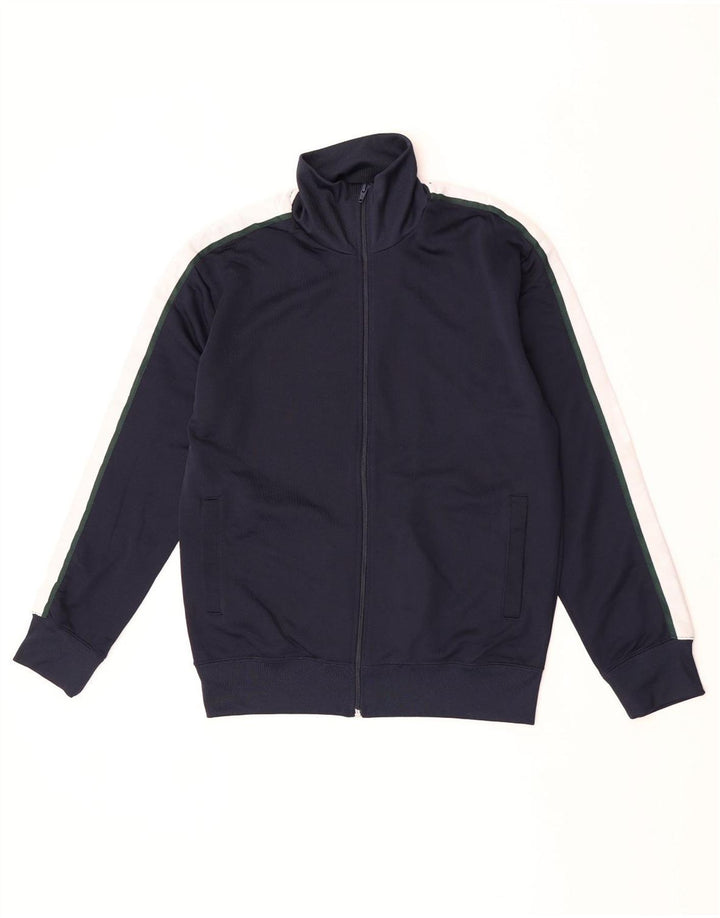 Giacca da ginnastica da uomo Zara piccola in poliestere color block blu navy