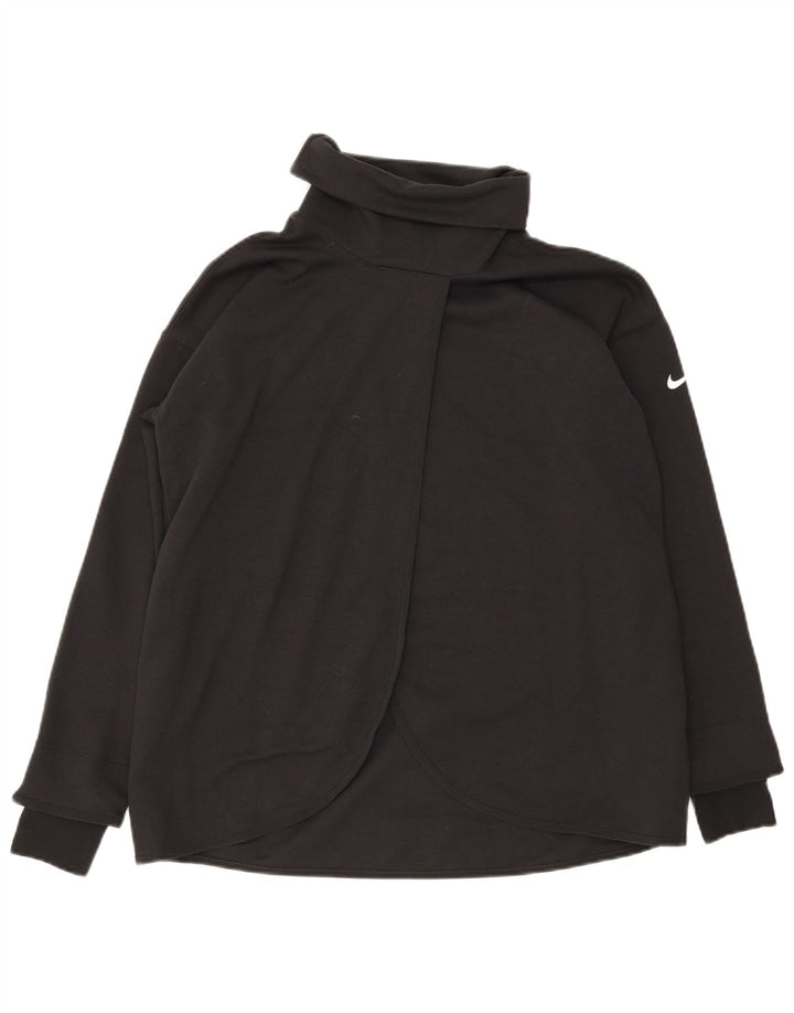 Maglia Nike Dri Fit da uomo a manica lunga piccola in poliestere nero