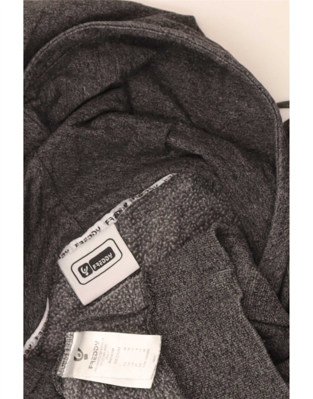 Felpa con cappuccio da donna Freddy UK 12 Cotone grigio medio
