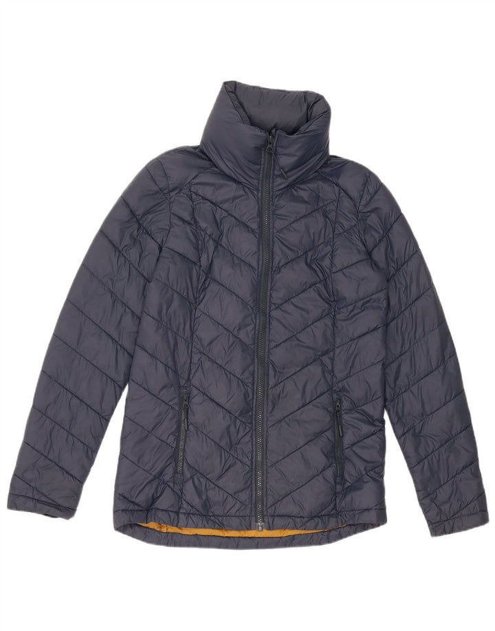 Giacca imbottita con cappuccio da donna Fat Face UK 8 piccola in nylon blu navy