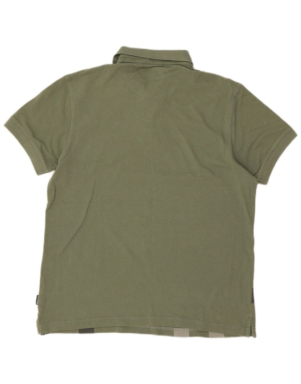 Polo da uomo Barbour a quadri verdi grandi