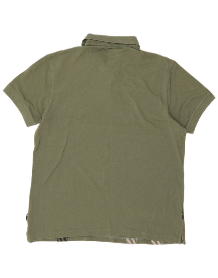 Polo da uomo Barbour a quadri verdi grandi