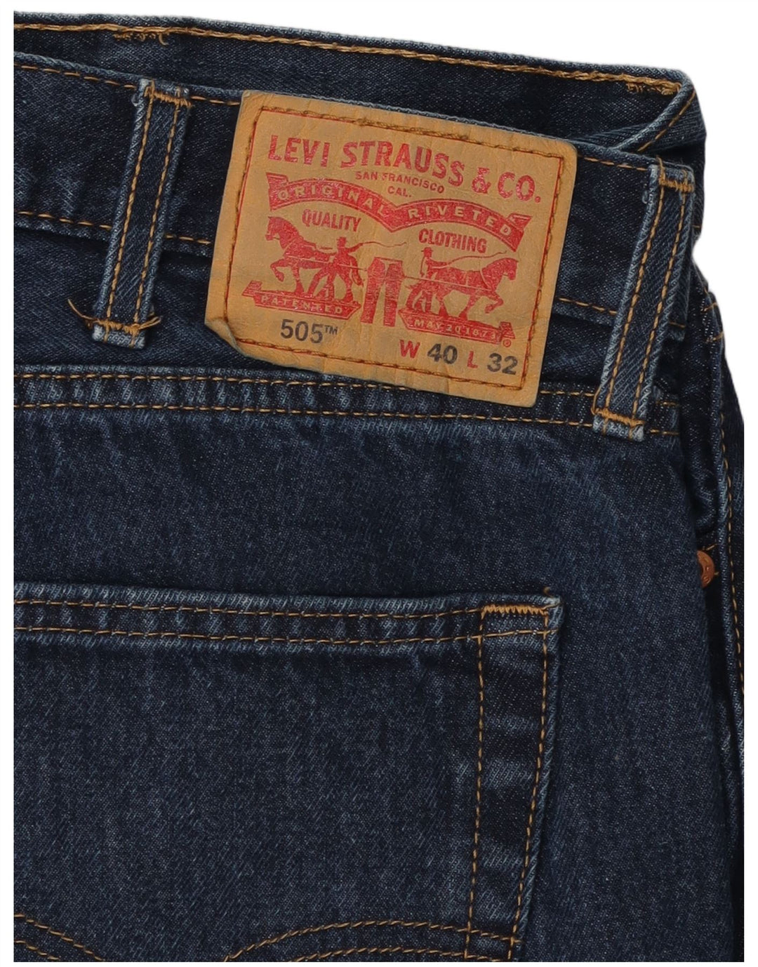Levi's Uomo 505 Jeans dritti W40 L30 Cotone blu navy