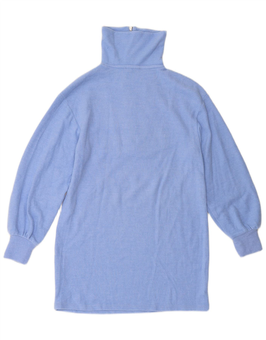 Maglione ZARA da donna con collo lungo e zip, UK 10, piccolo, in poliestere blu
