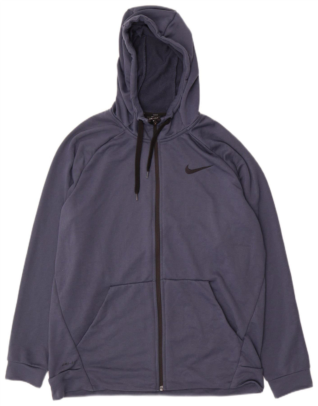 Felpa con cappuccio e zip Nike Dri Fit da uomo grande blu navy