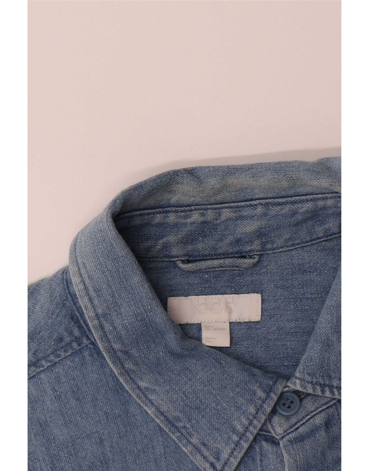 Camicia di jeans da uomo Cos grande in cotone blu