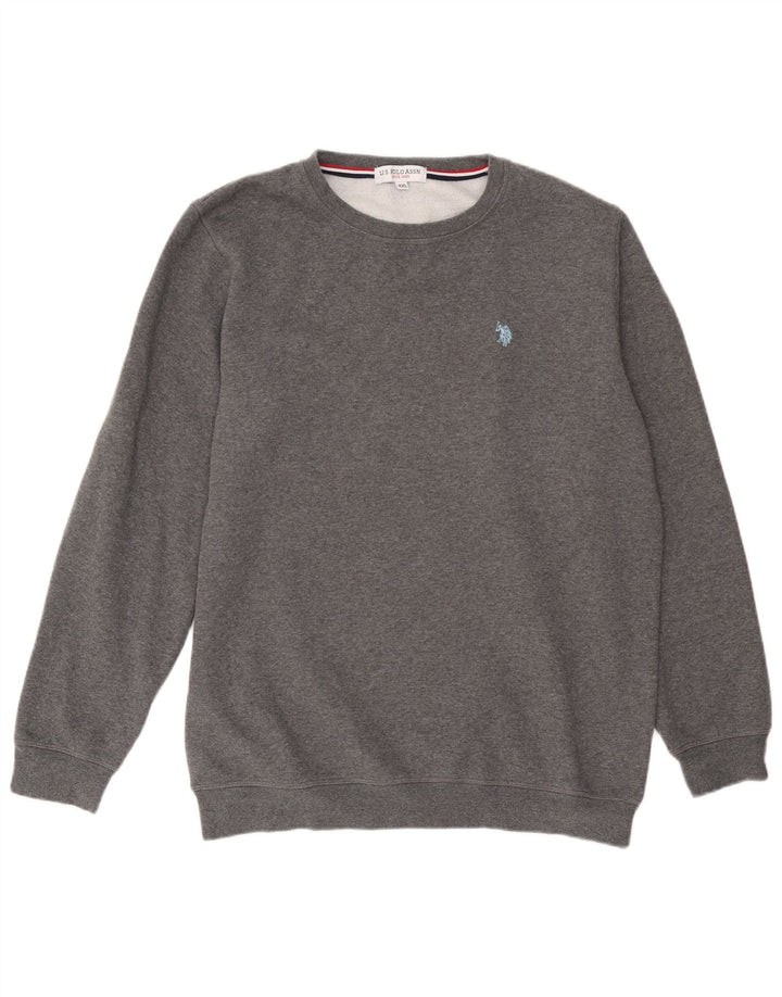 Polo Assn. Felpa da uomo maglione 2XL cotone grigio