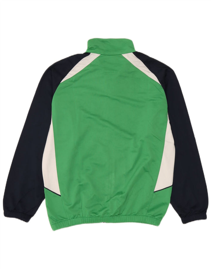 Giacca da ginnastica grafica da uomo Umbro in poliestere color block verde medio