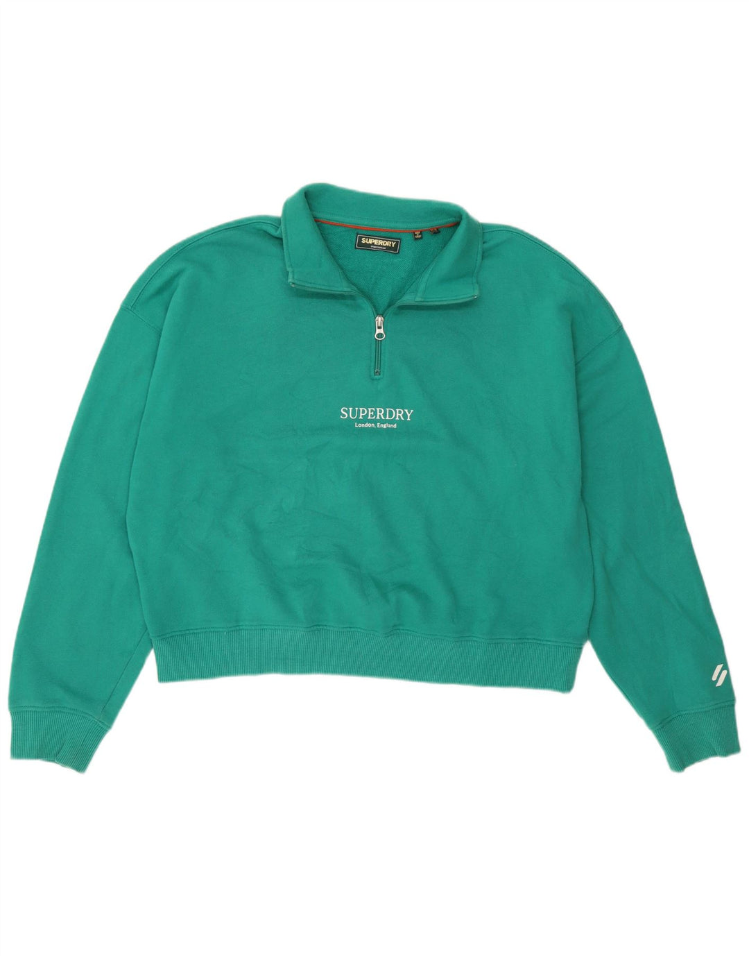 Felpa con grafica oversize da donna Superdry UK 10 Small Verde
