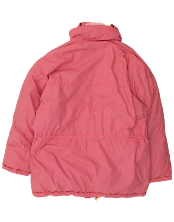 Giacca imbottita oversize grafica da donna Diadora UK 10 Small poliestere rosa