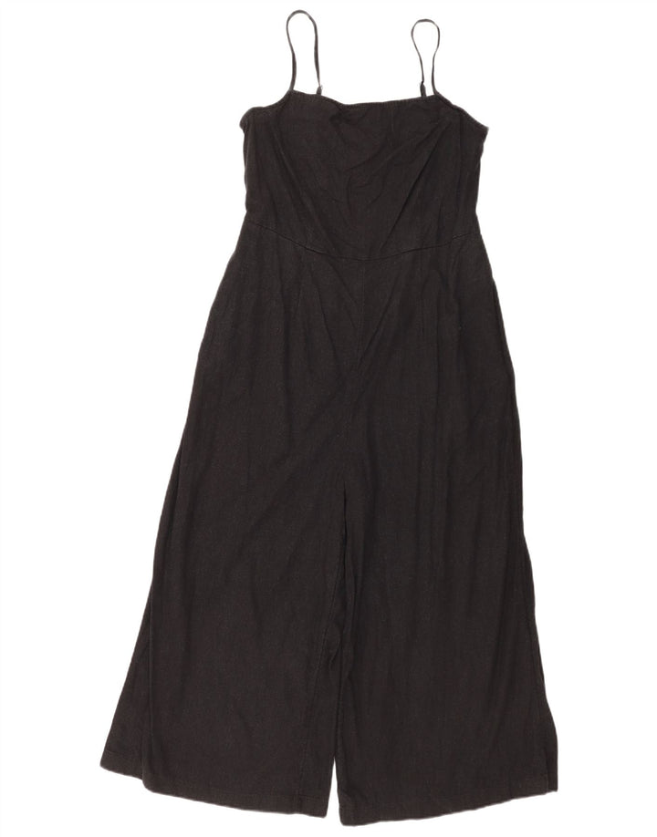 Tuta senza maniche da donna Marks & Spencer UK 10 piccola lino nero