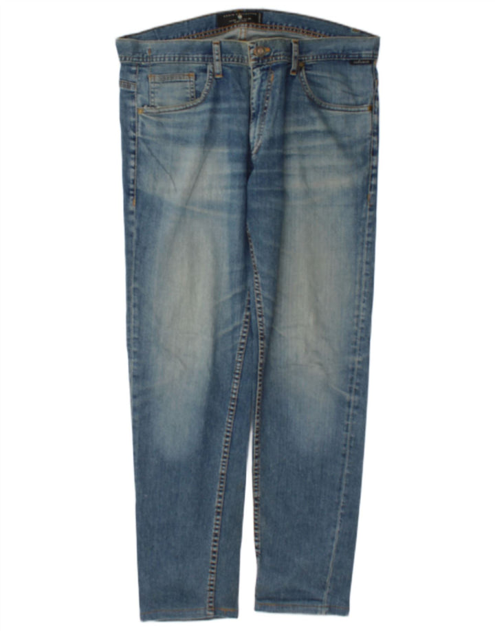 Jeans slim da uomo Zara EU 44 Large W34 L30 Blu