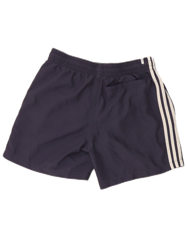 Pantaloncini da bagno da uomo Adidas medi blu navy in poliestere