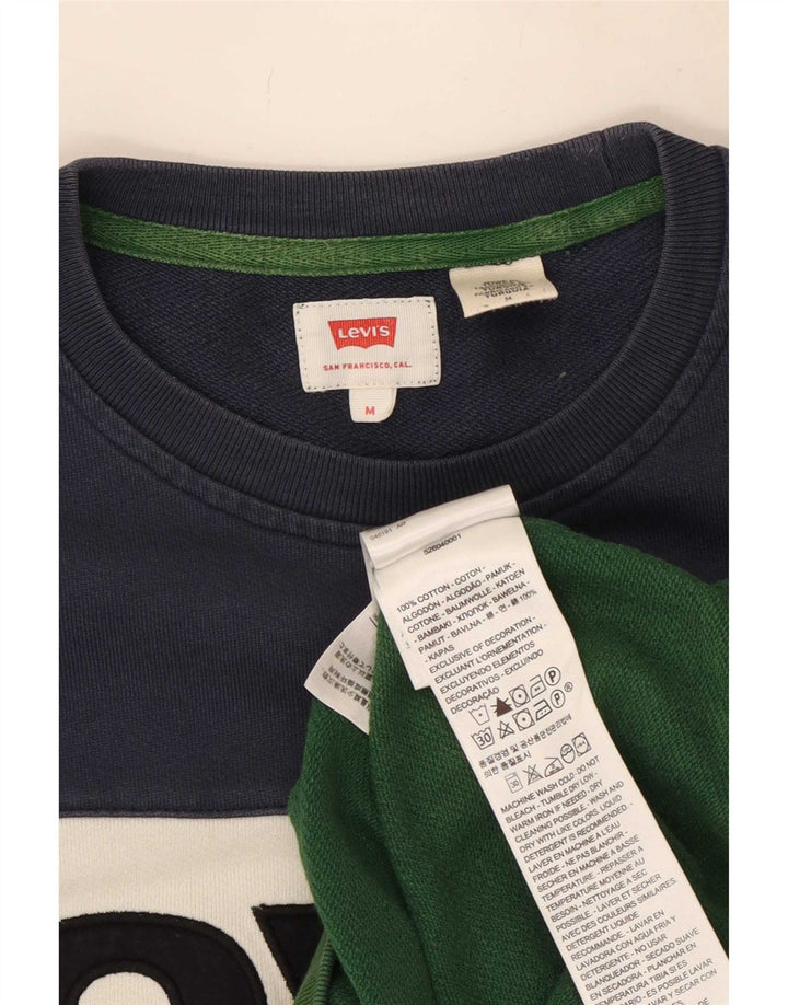 Levi's Felpa da uomo in cotone color block medio multicolore
