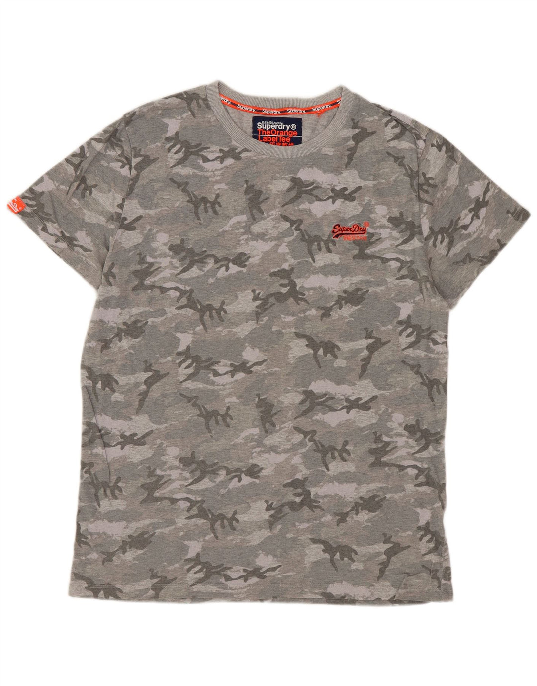 T-shirt da uomo SUPERDRY Top grigio medio mimetico