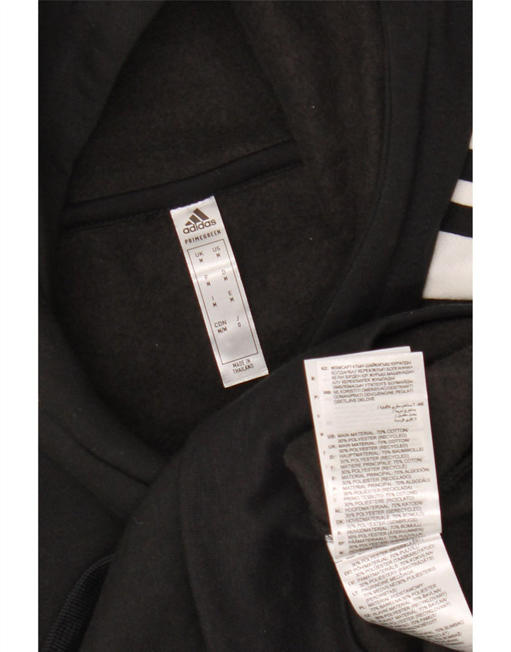 Felpa con cappuccio da uomo Adidas media in cotone nero