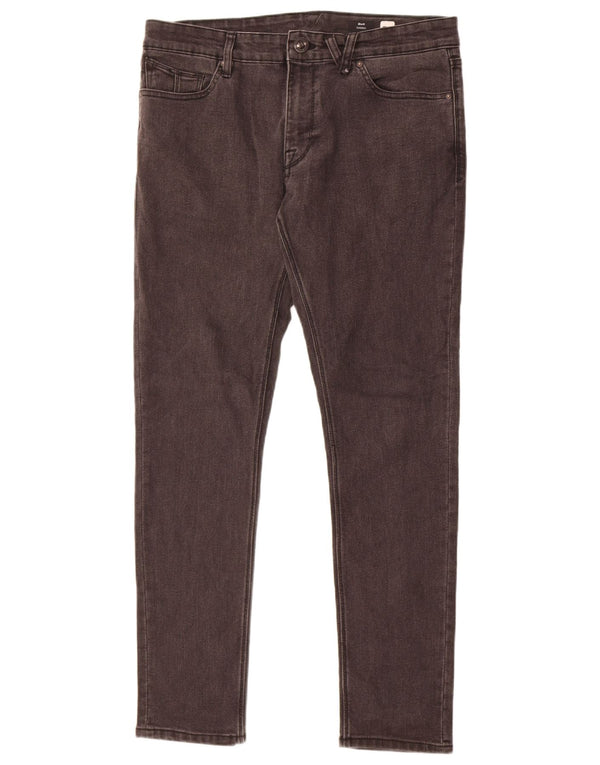 Jeans affusolati da uomo Volcom W34 L32 cotone nero