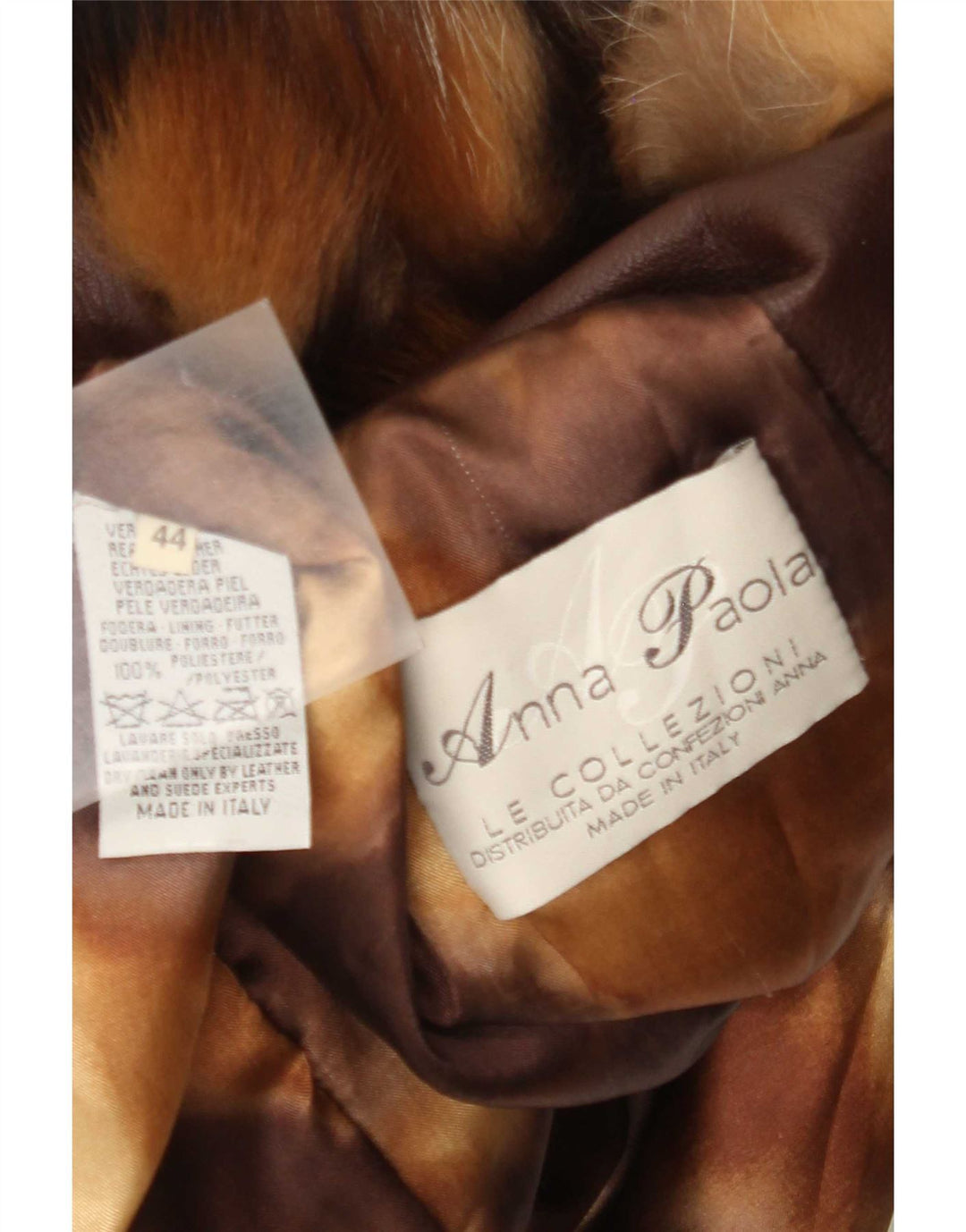 Cappotto in Pelle Donna Anna Paola IT 44 Marrone Medio