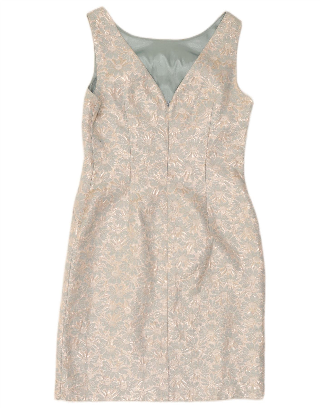 Abito tubino senza maniche da donna Monsoon UK 12 Poliestere floreale blu medio