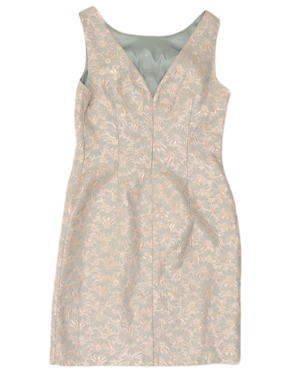Abito tubino senza maniche da donna Monsoon UK 12 Poliestere floreale blu medio