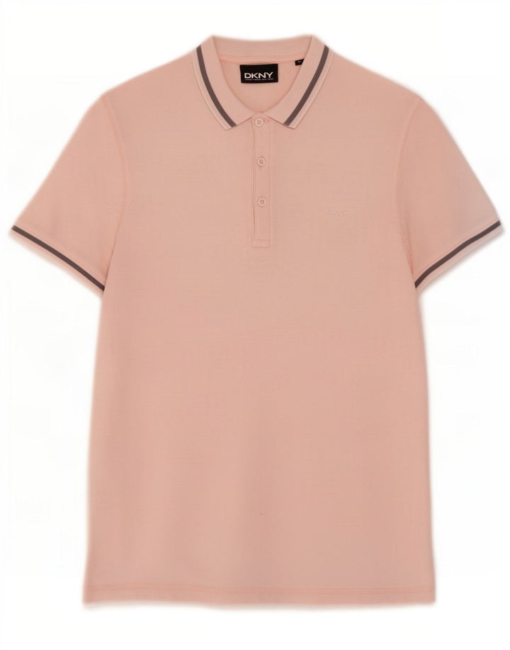Polo da uomo Dkny in cotone rosa medio