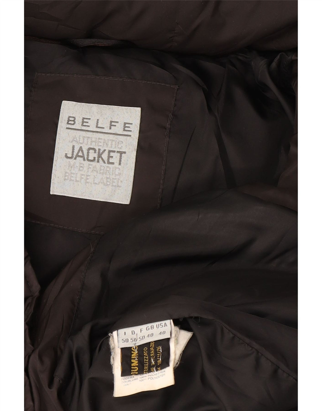 Giacca imbottita con cappuccio da uomo Belfe UK 40 grande poliestere nero