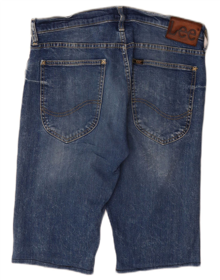 Pantaloncini di jeans da uomo Lee W31 cotone blu medio