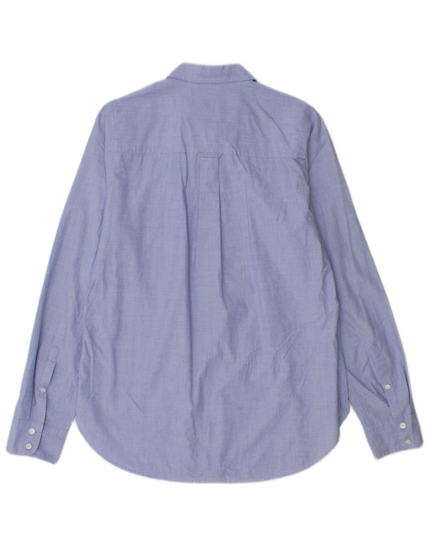 J. CREW Camicia da donna classica vestibilità classica US 4 Small in cotone blu