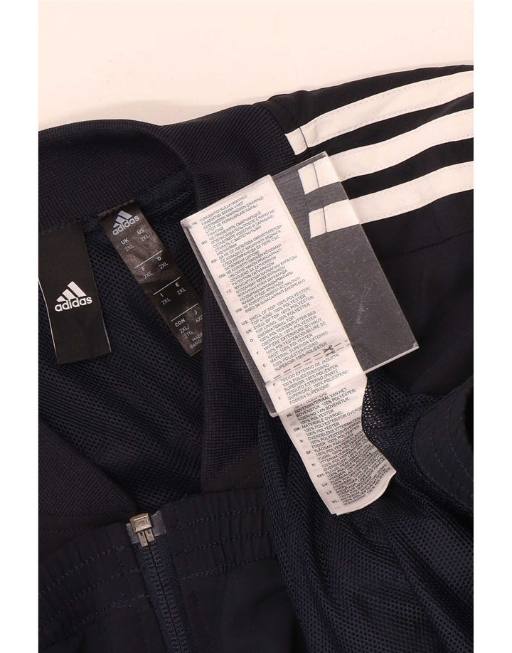 Giacca da tuta da uomo Adidas 2XL poliestere blu navy