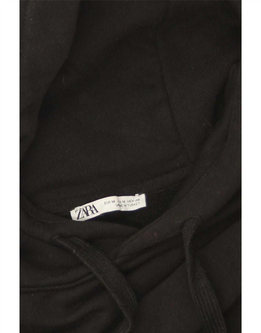 Felpa con cappuccio da uomo Zara media nera