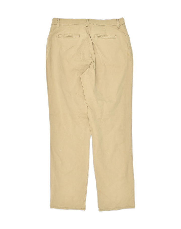 LEE Womens Straight Casual Trousers US 10 Large W31 L30 Beige Cotton | Vintage Lee | Thrift | Second-Hand Lee | Used Clothing | Messina Hembry 