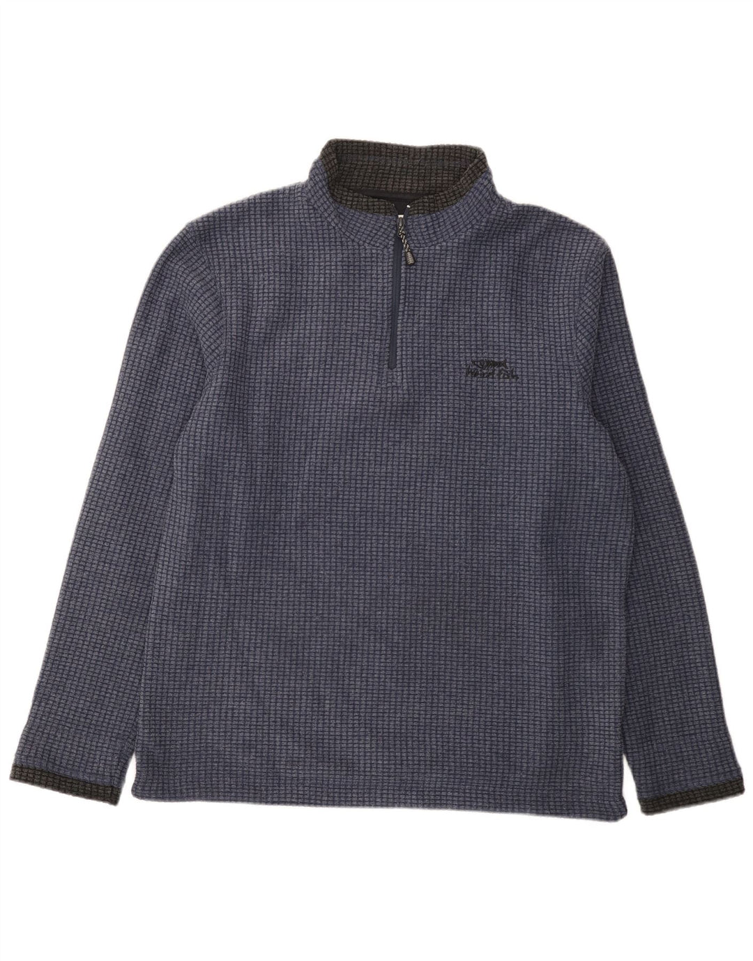Maglione in pile da uomo con collo con zip Weird Fish, grande poliestere blu navy