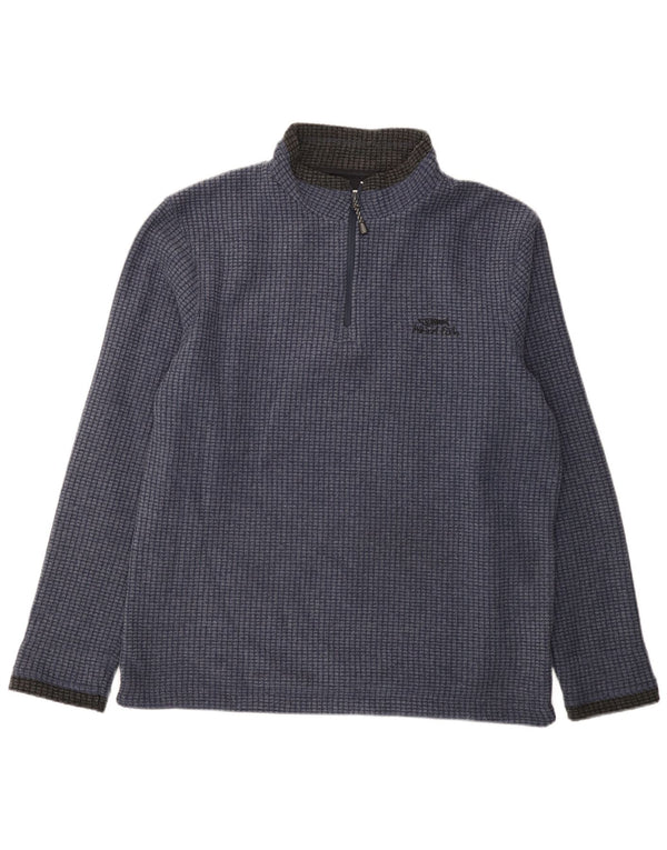 Maglione in pile da uomo con collo con zip Weird Fish, grande poliestere blu navy