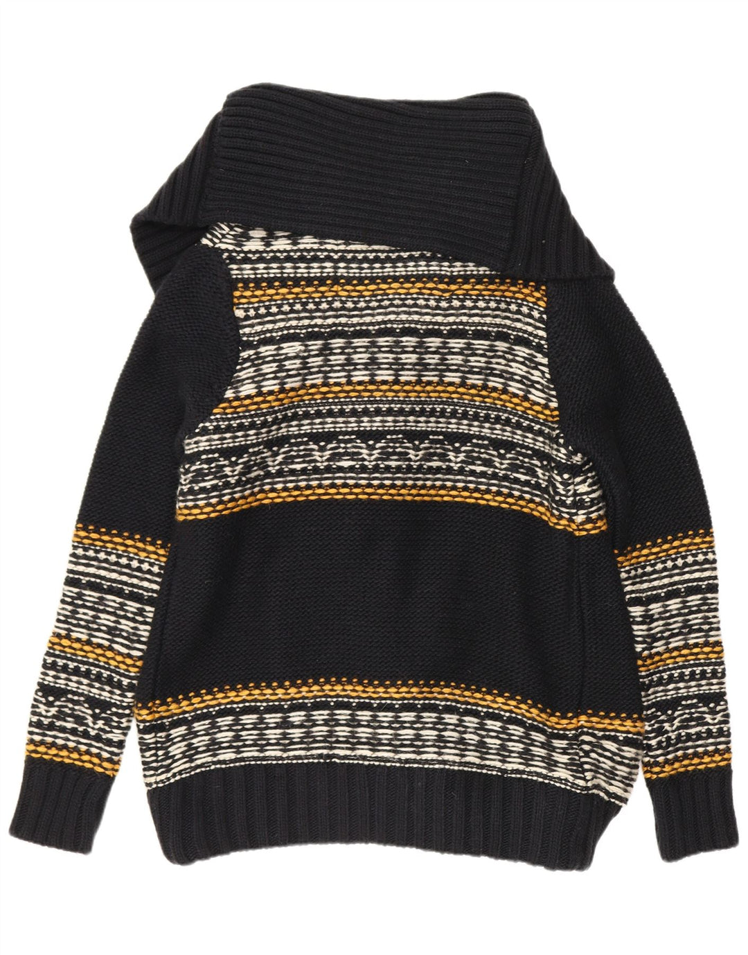 Maglione cardigan aperto da donna Superdry UK 14 acrilico a righe nere medie