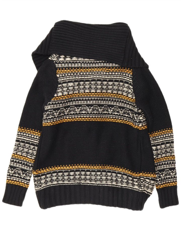 Maglione cardigan aperto da donna Superdry UK 14 acrilico a righe nere medie