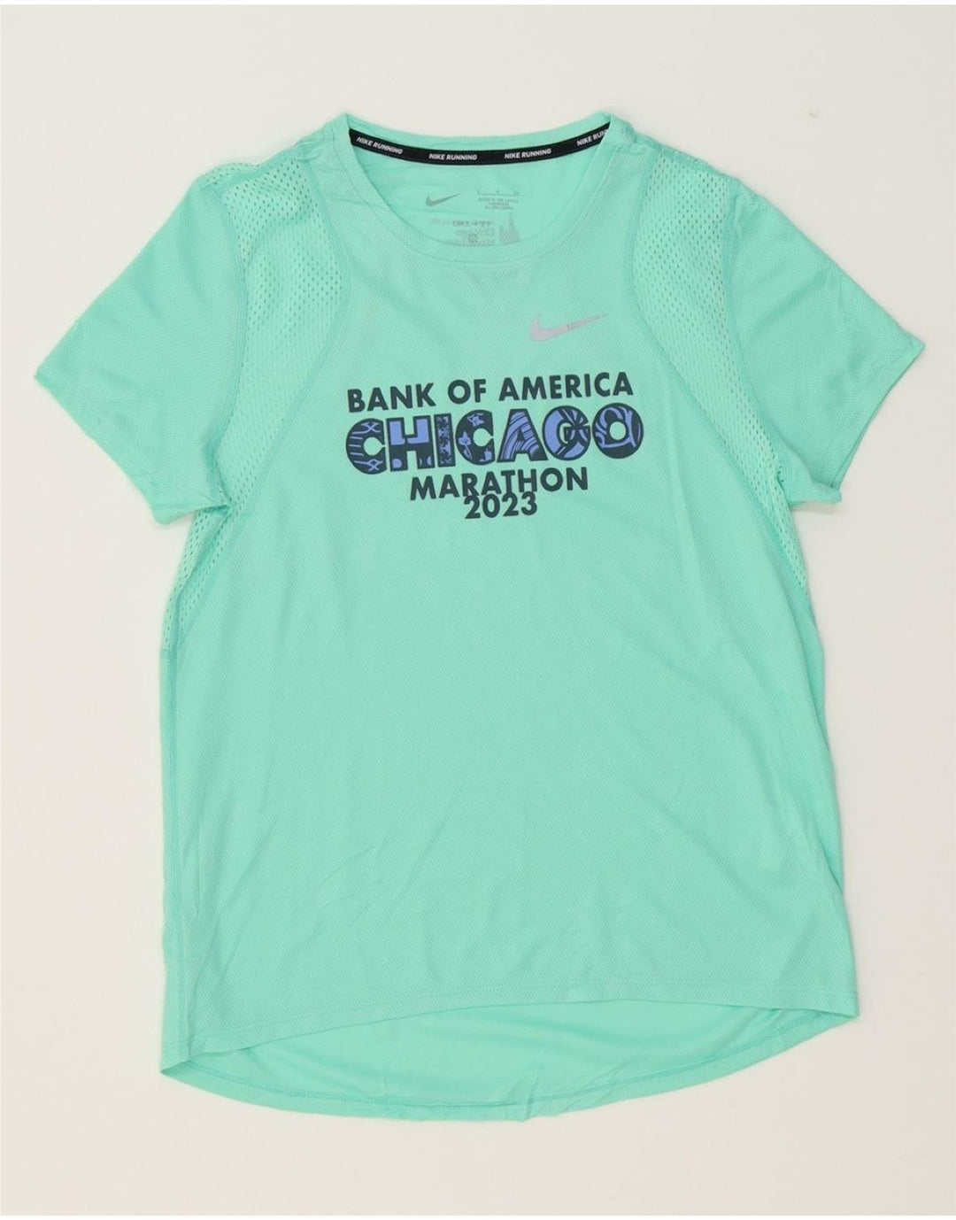 NIKE Womens Graphic T-Shirt Top UK 10 Small Turquoise Polyester Vintage Nike and Second-Hand Nike from Messina Hembry 