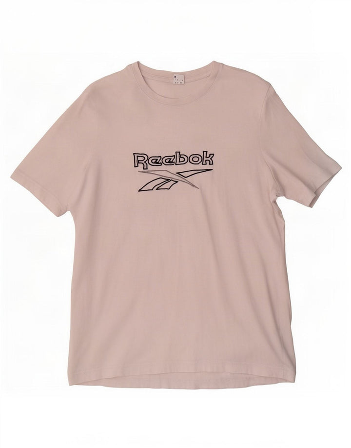 T-shirt grafica da uomo Reebok Top Small in cotone bianco