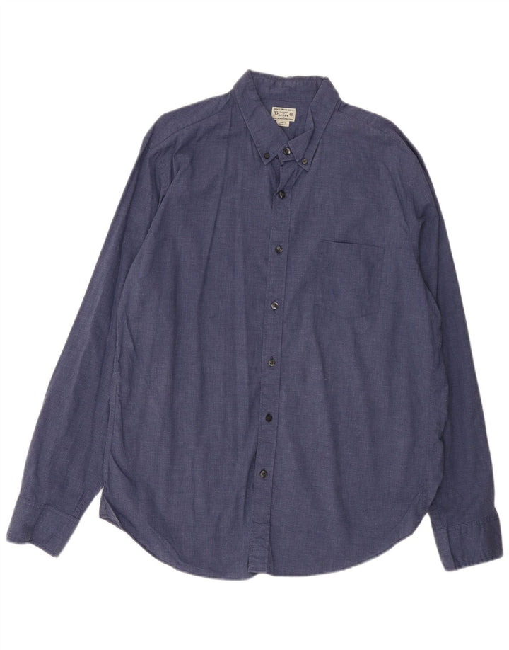 Camicia da uomo J. CREW XL in cotone blu