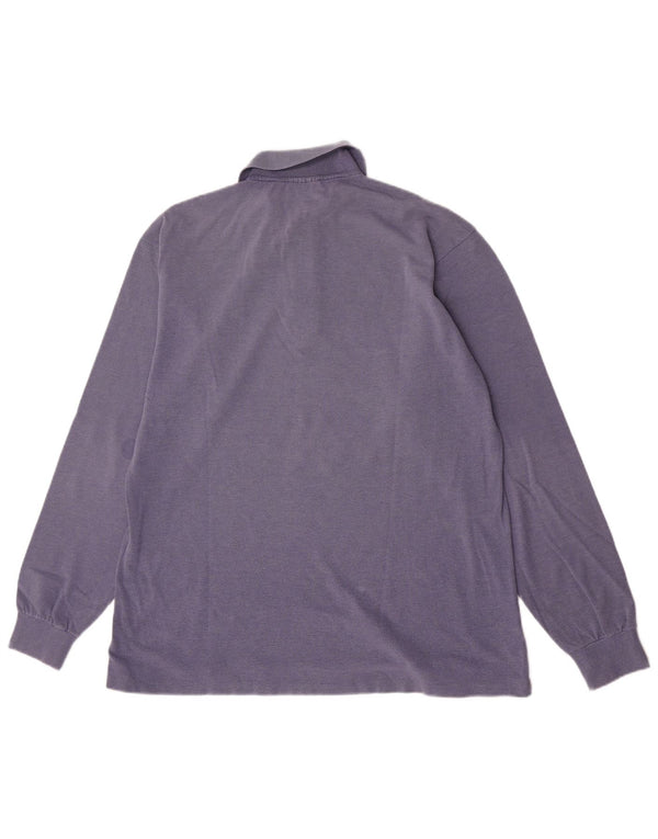 Polo da uomo a maniche lunghe Lacoste taglia 6 XL in cotone viola
