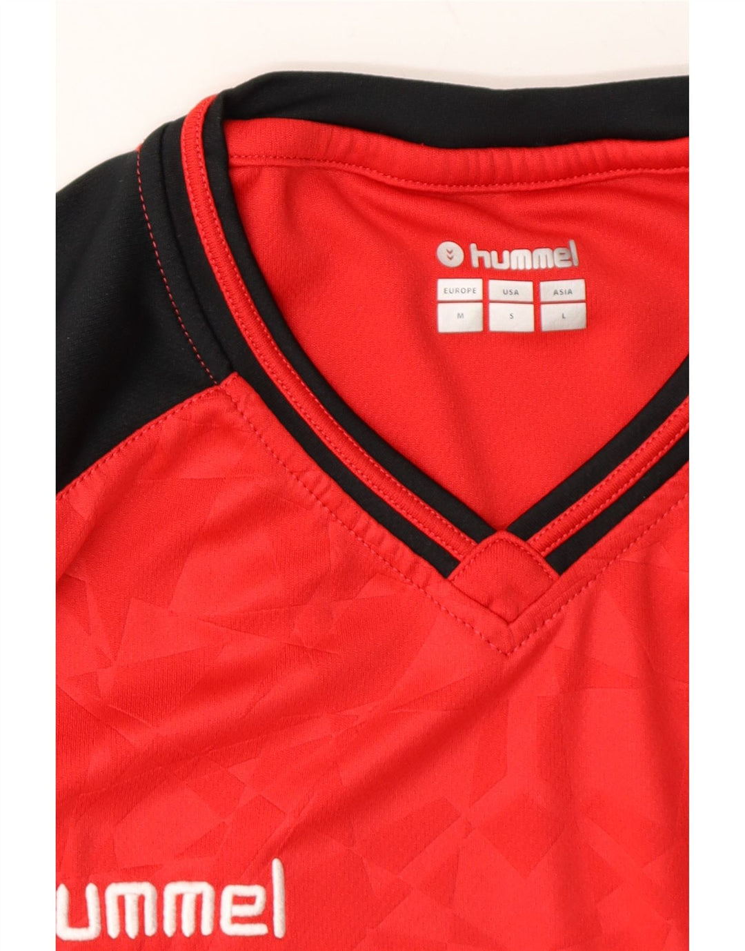 HUMMEL Mens Graphic T-Shirt Top Small Red Colourblock Polyester Vintage Hummel and Second-Hand Hummel from Messina Hembry 