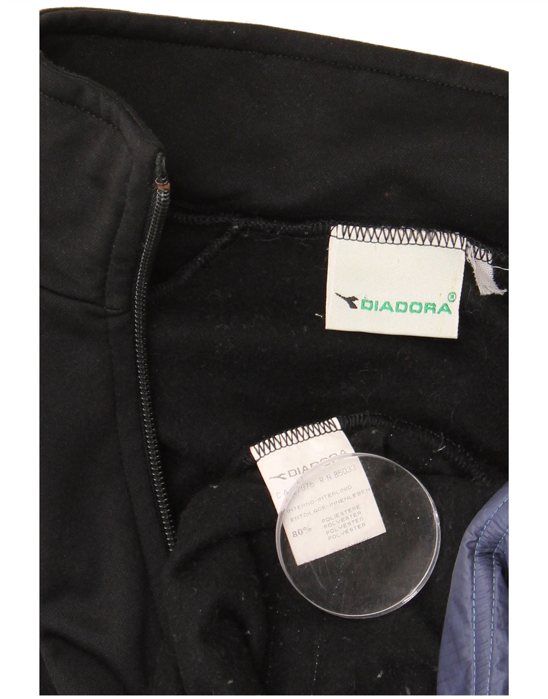 DIADORA Giacca sportiva da uomo Top Jacket Medium Nero Colourblock Poliestere