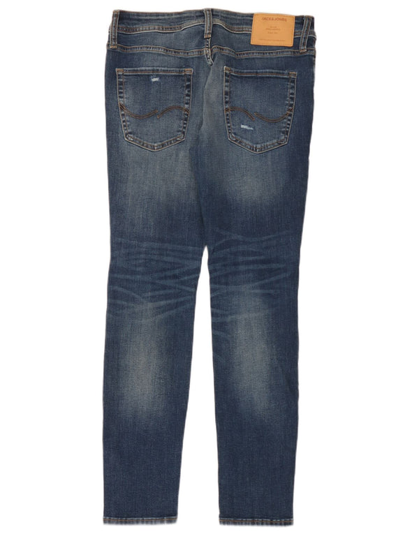 Jeans skinny effetto consumato da uomo Jack & Jones W32 L30 cotone blu