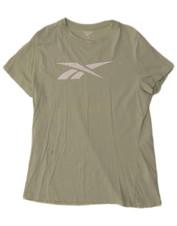 T-shirt grafica Reebok da donna Top UK 16/18 Large Verde