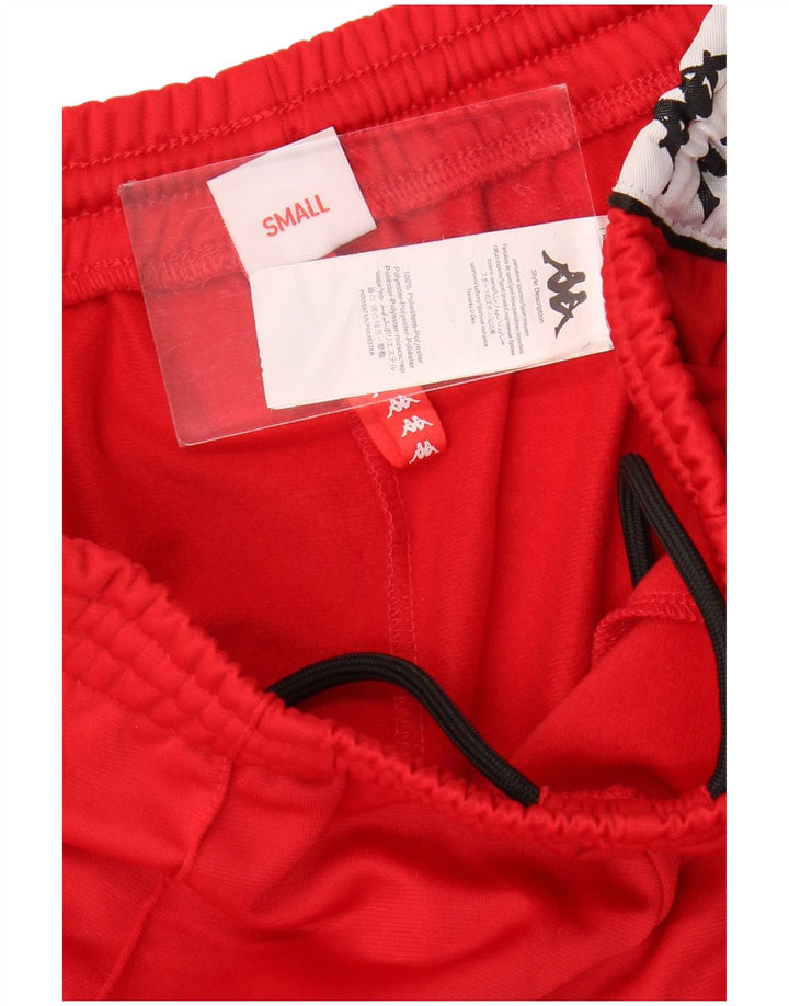 Pantaloni da tuta con grafica Kappa da uomo Small in poliestere color block rosso