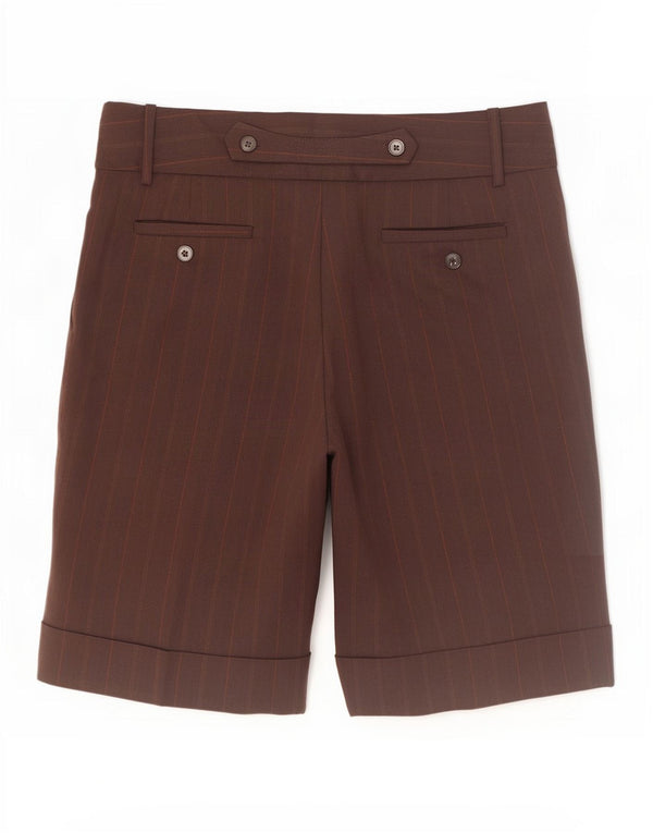 Pantaloncini chino da donna Zara EU 40 medi W30 poliestere a righe marroni