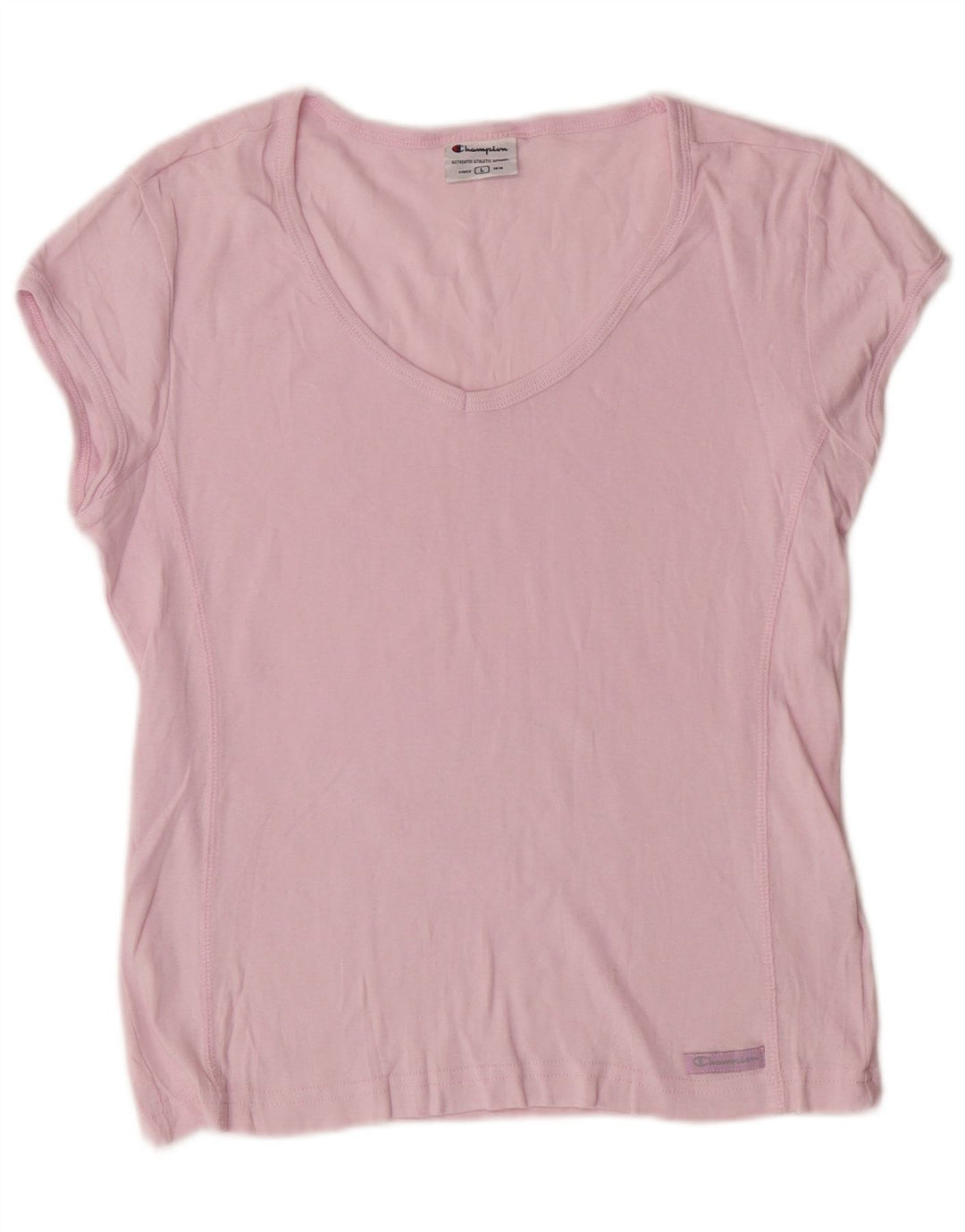 T-shirt da donna CHAMPION Top UK 14 grande cotone rosa