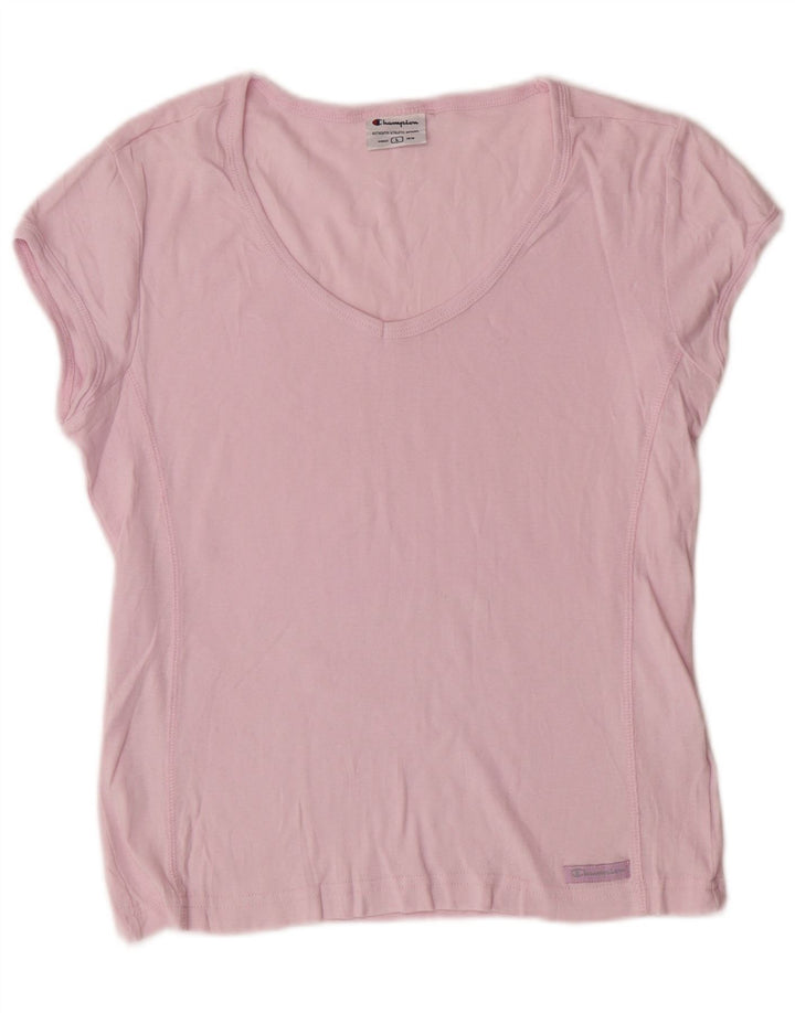 T-shirt da donna CHAMPION Top UK 14 grande cotone rosa