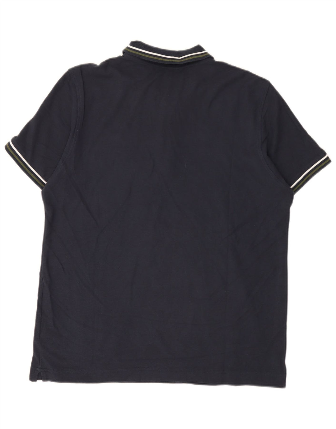 Polo da uomo Lotto in cotone a righe medie blu navy